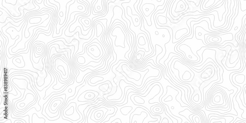 Abstract seamless pattern with lines Vector geography landscape Topo contour map on white background  Topographic contour lines.