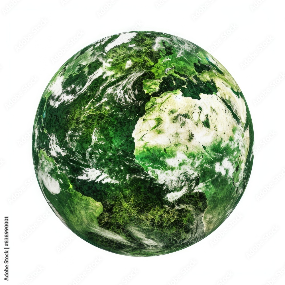 Green Graphic Background. Earth Day Concept on White with Ecology and Nature Protection Green Graphic Background. Earth Day Concept on White with Ecology and Nature Protection