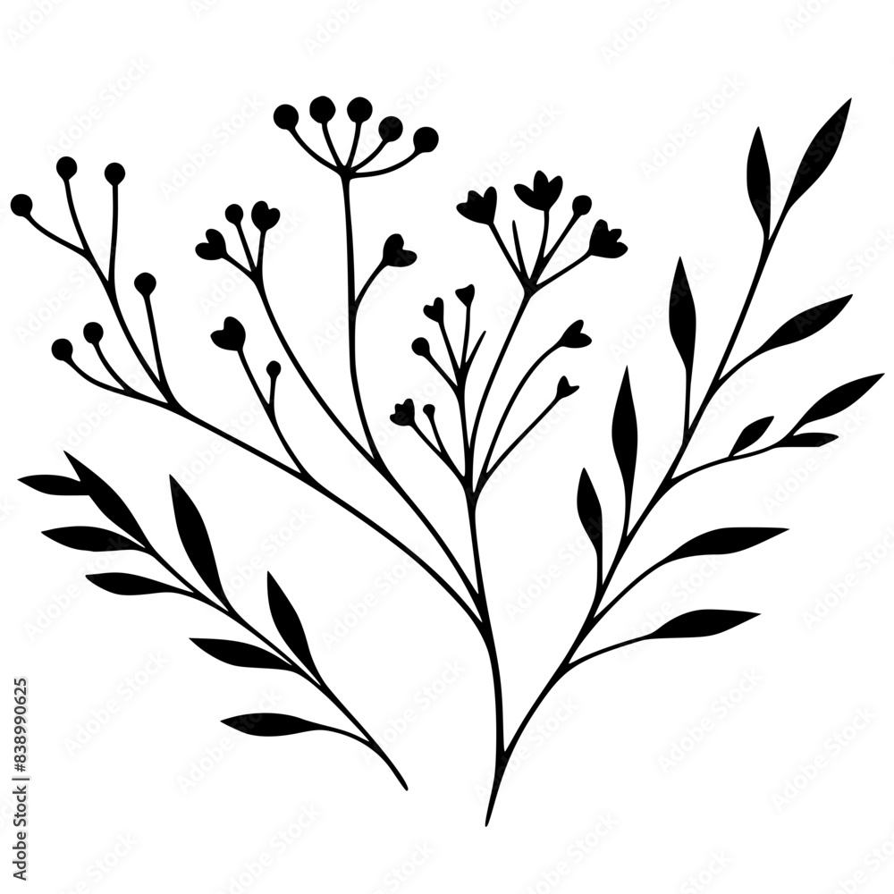 Aesthetic flower tattoo silhouette Aesthetic flower tattoo silhouette