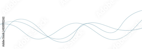 Wave lines vector illustration. Curve wave seamless pattern. Line art striped graphic template.
