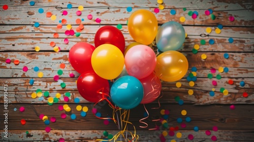 The colorful party balloons photo