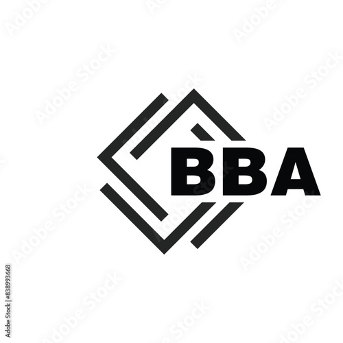 BBA letter logo design on white background. BBA logo. BBA creative initials letter Monogram logo icon concept. BBA letter design photo