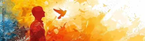 Bible holy spirit and youth Illustration of the Holy Spirit empowering young people