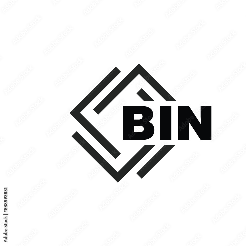 BIN letter logo design on white background. BIN logo. BIN creative initials letter Monogram logo icon concept. BIN letter design BIN letter logo design on white background. BIN logo. BIN creative initials letter Monogram logo icon concept. BIN letter design