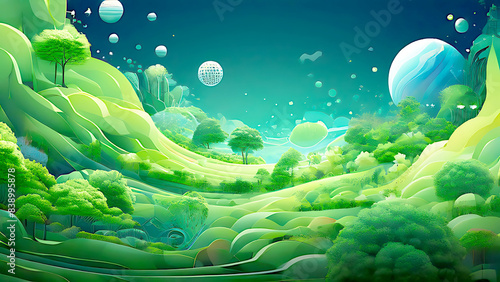 Concept Save the world save environment  Illustration of planet earth