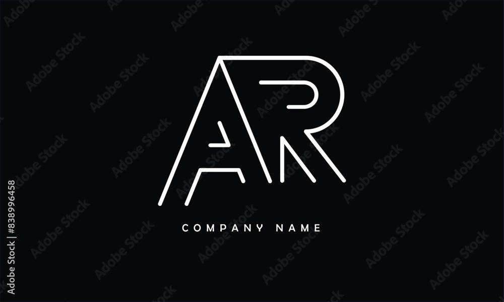 AR, RA, A, R Abstract Letters Logo Monogram AR, RA, A, R Abstract Letters Logo Monogram