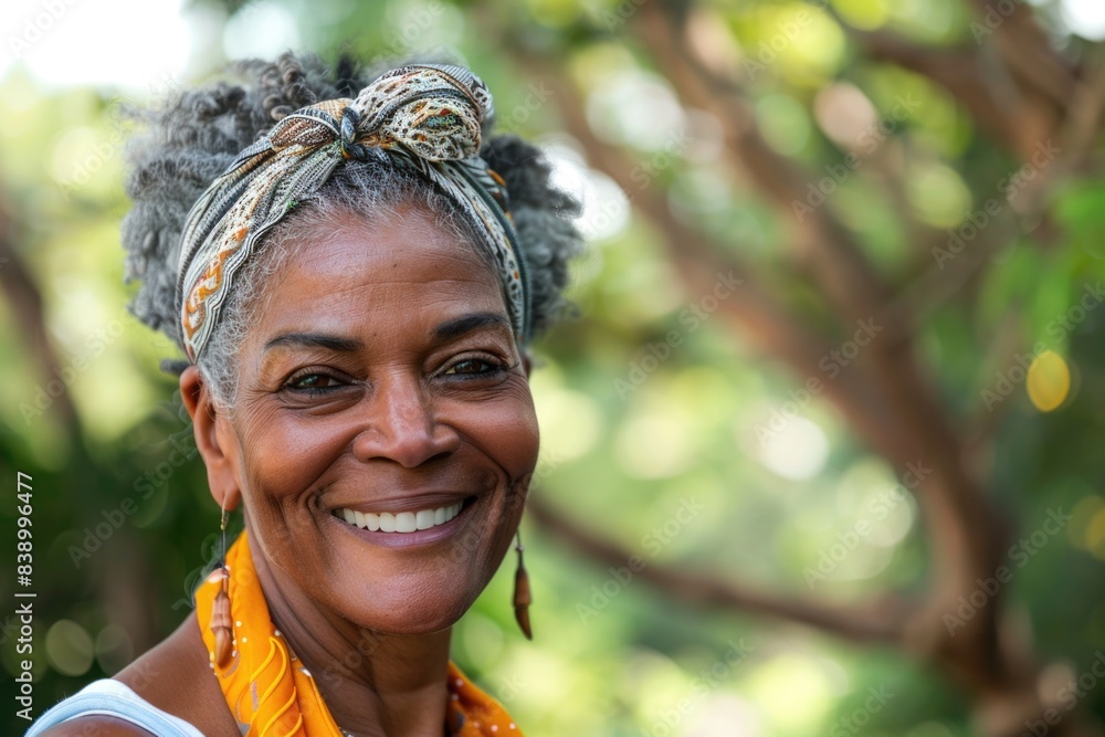 Wellness Healthy Lifestyle. Senior Woman Smiling in Nature for Happiness and Fitness Wellness Healthy Lifestyle. Senior Woman Smiling in Nature for Happiness and Fitness