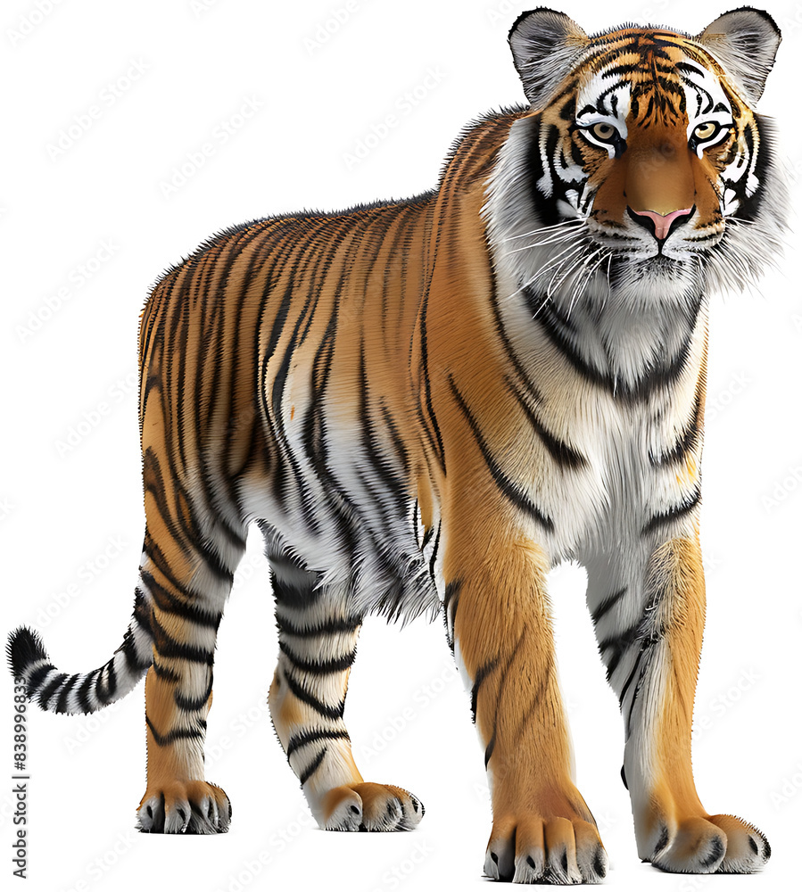 Obraz premium A tiger isolated on a transparent background PNG