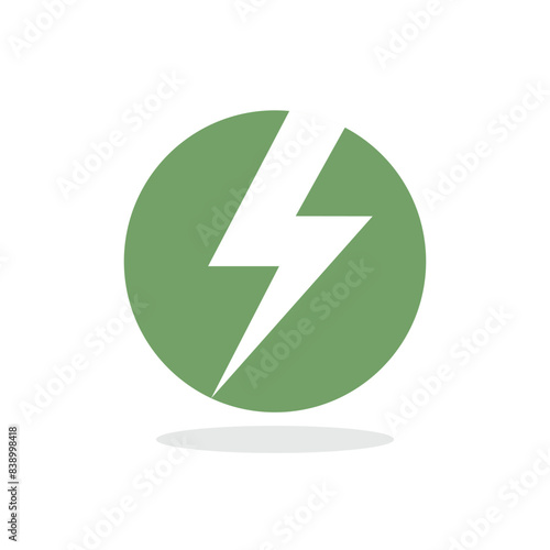 Free Download Lightning or electricity icon in circle shape isolated vector illustration. - GFXLoad