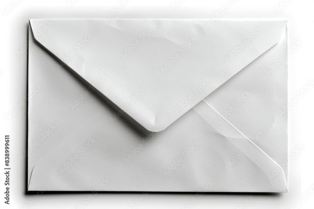 Blank white paper in envelope isolated on white background. Stationery for correspondence and communication. Blank white paper in envelope isolated on white background. Stationery for correspondence and communication.