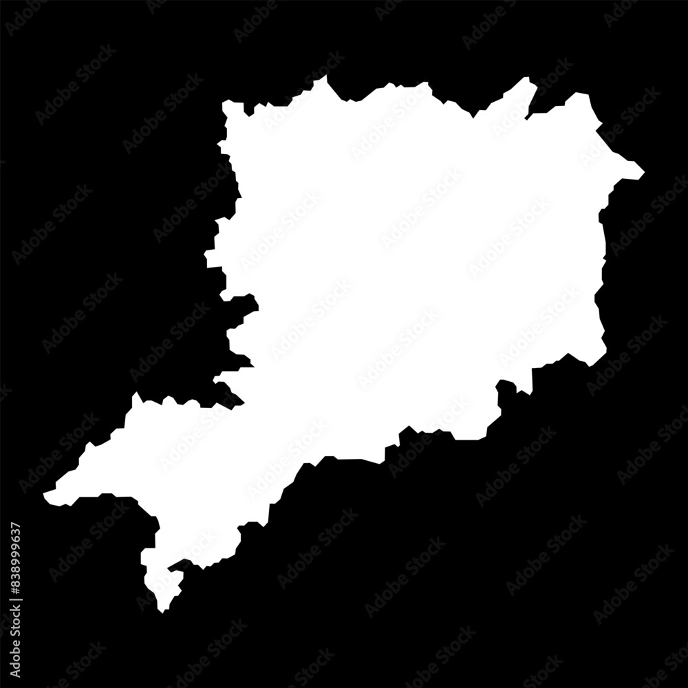 Obraz premium Vas county map, administrative district of Hungary. Vector illustration.