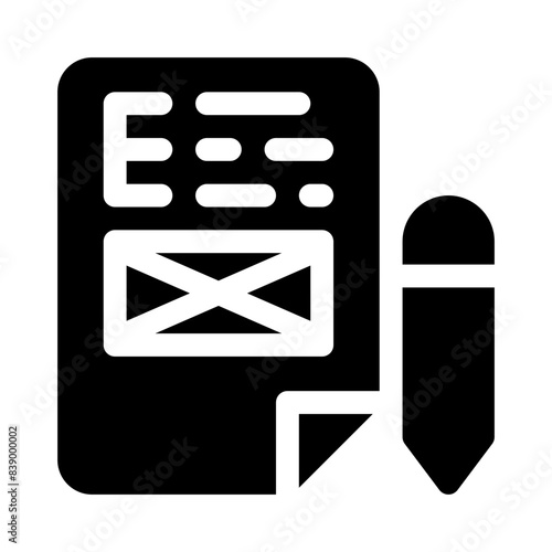 essay glyph icon