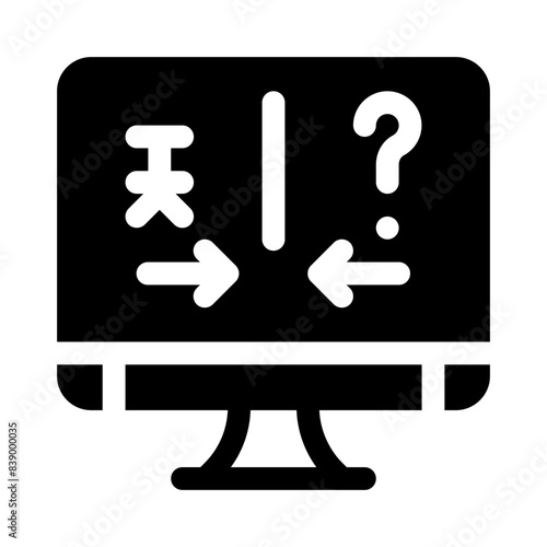 online test glyph icon