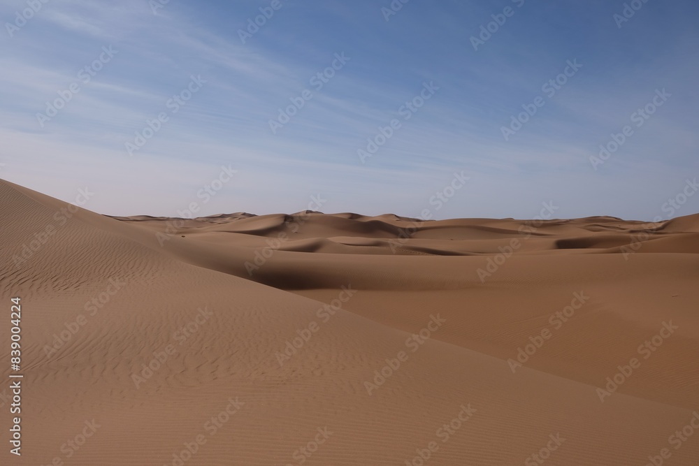 Sand dunes in the Sahara desert in Morocco Sand dunes in the Sahara desert in Morocco