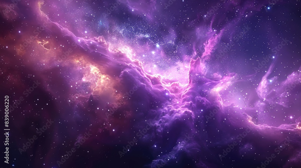 Majestic Purple Nebula in Space: A Cosmic Splendor Majestic Purple Nebula in Space: A Cosmic Splendor