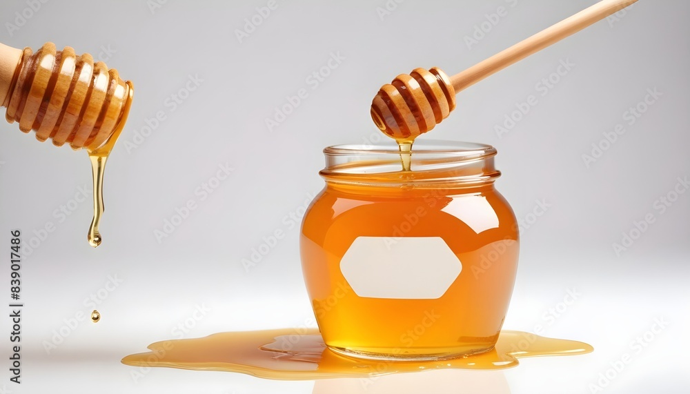 Honey isolated on white background Honey isolated on white background