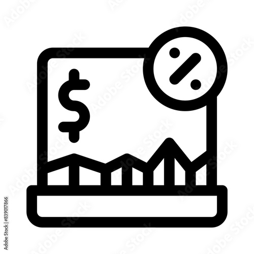 exchange rate line icon