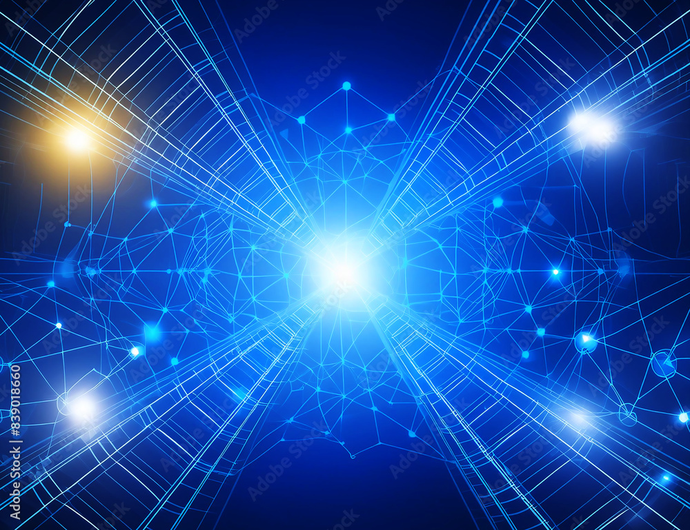 custom made wallpaper toronto digital科学/幾何学的イメージの青いアブストラクト背景18