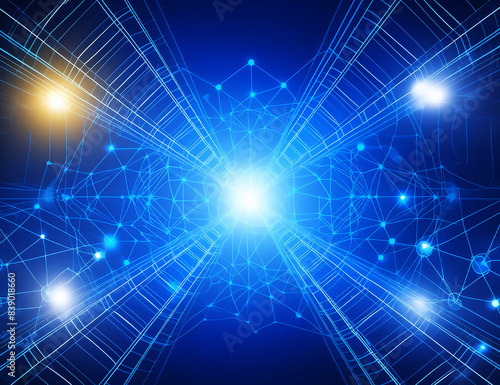 Wallpaper Mural 科学/幾何学的イメージの青いアブストラクト背景18 Torontodigital.ca