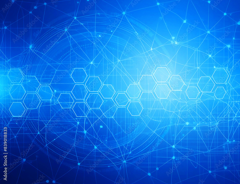 Fototapeta premium 医療/科学イメージの青いアブストラクト背景27