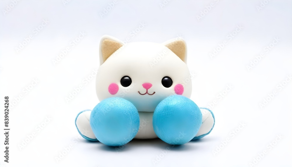Cat doll isolated on white background Cat doll isolated on white background