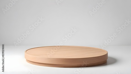 Psd wood podium product isolated on white