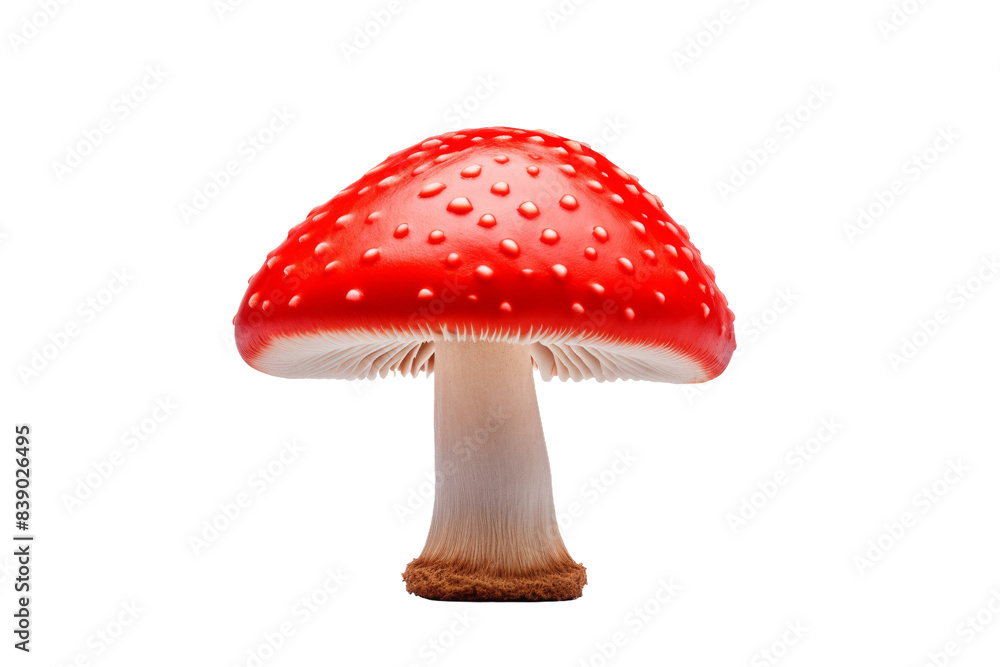 Enigmatic Fungi: A Portrait of a Mushroom on a White or Clear Surface PNG Transparent Background.. Enigmatic Fungi: A Portrait of a Mushroom on a White or Clear Surface PNG Transparent Background..