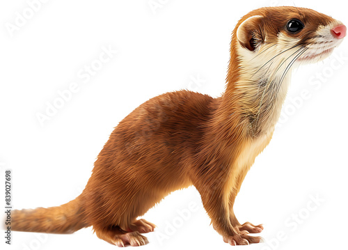 A weasel isolated on a transparent background PNG photo