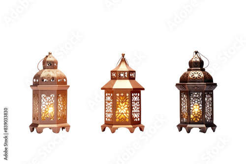 The Trio of Illumination on a White or Clear Surface PNG Transparent Background..