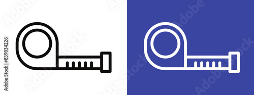 Measuring tape icon logo set vector