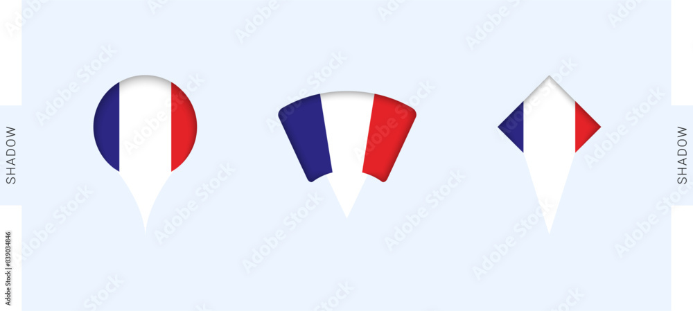 France Map Markers Set. Perfect for projects related to France, travel, geography, and international representation. France Map Markers Set. Perfect for projects related to France, travel, geography, and international representation.