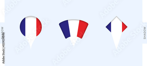 Free Download France Map Markers Set. Perfect for projects related to France, travel, geography, and international representation. - GFXLoad