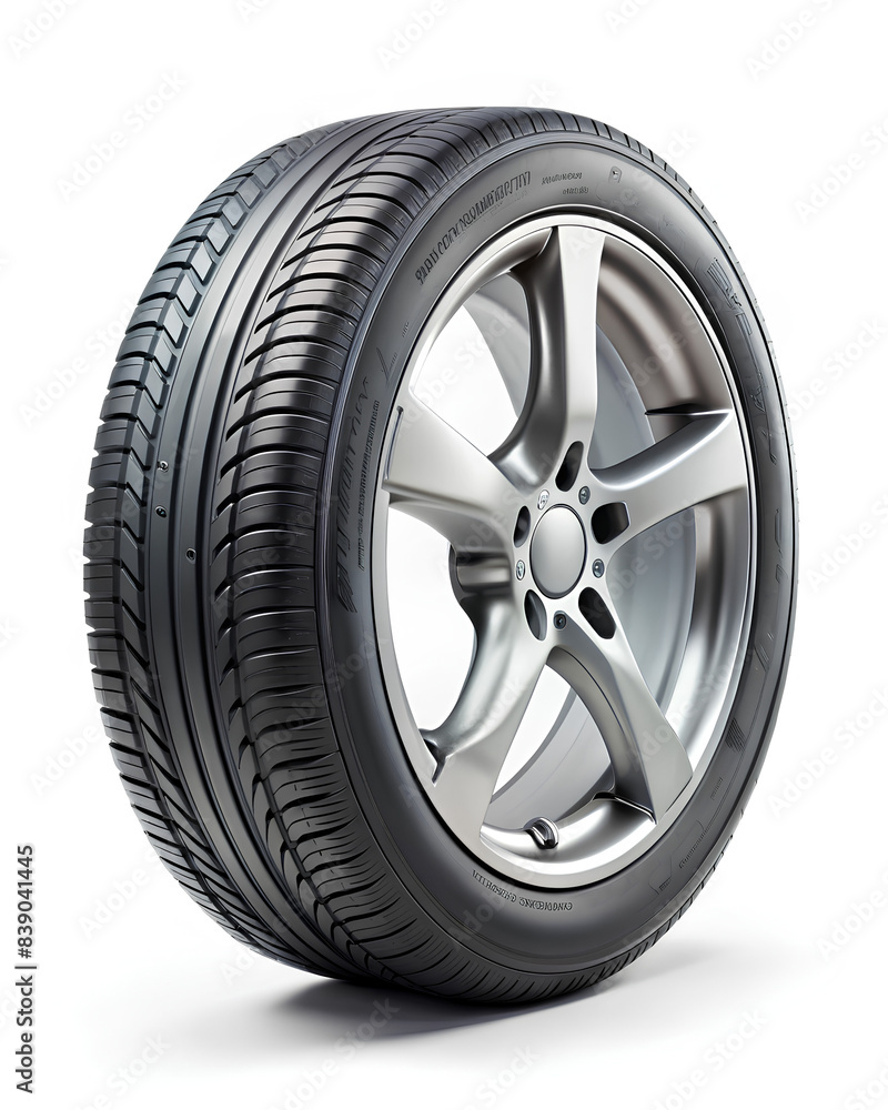 Obraz premium car wheel on a white background
