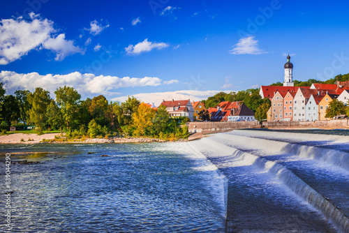 Obraz na płótnie Bavaria. Germany. Travel in Landsberg am Lech - beautiful old town over river Lech. w salonie