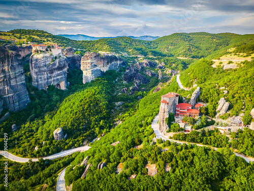 Obraz na płótnie Meteora, Greece. Monastery of Roussanou, world Greek heritage. w salonie