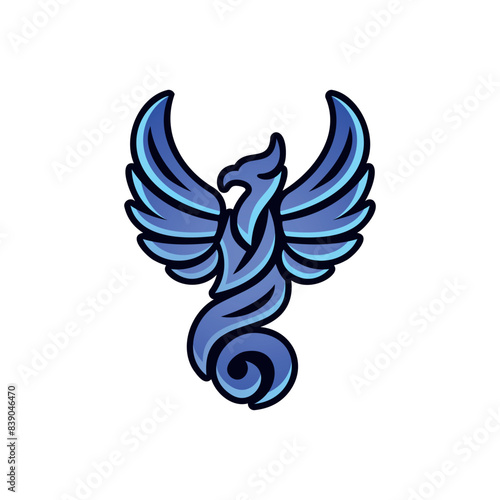 Garuda Illustration in Vibrant Gradient Color Isolated Background Vector Design for Mascot Logo Esport Game Tshirt Tattoo Symbol Eagle Hawk Owl Bird Phoenix Element Mascot on White Background