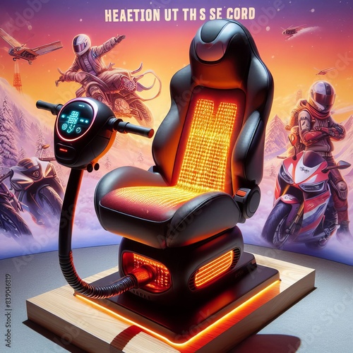 169 143. A heated electric scooter seat promoting warmth and com