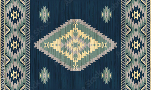 American tribal ethnic native pattern.Traditional Navajo,Aztec,Apache,Southwest and Mexican style fabric pattern.Abstract vector motifs pattern.For fabric,clothing,blanket,carpet,woven,wrap,decoration