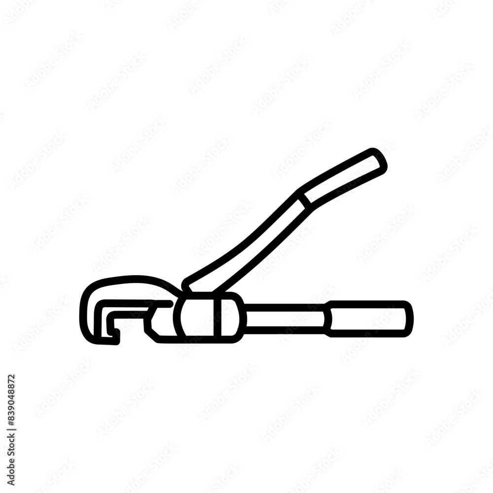 Rebar Cutter Outline Icon, Vector illustration Rebar Cutter Outline Icon, Vector illustration
