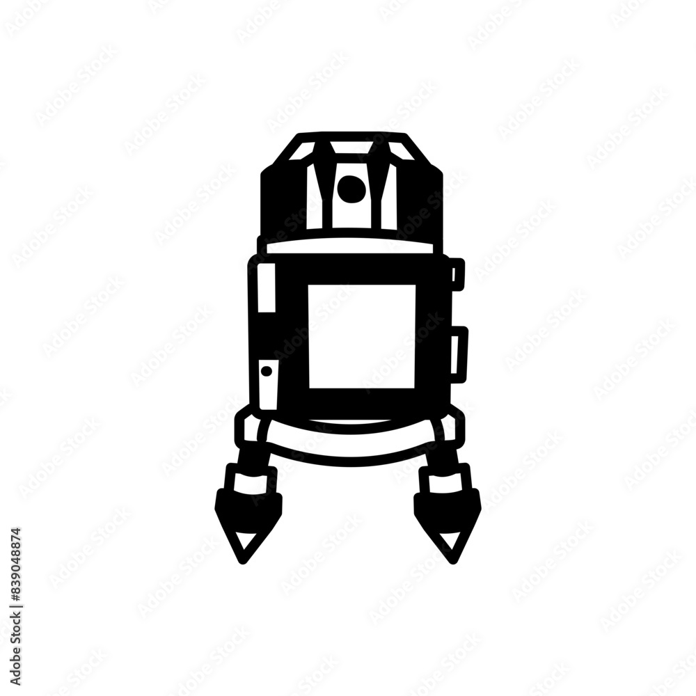 Laser Level Glyph Icon, Vector illustration Laser Level Glyph Icon, Vector illustration