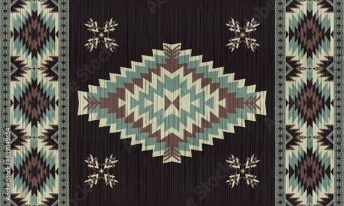 American tribal ethnic native pattern.Traditional Navajo,Aztec,Apache,Southwest and Mexican style fabric pattern.Abstract vector motifs pattern.For fabric,clothing,blanket,carpet,woven,wrap,decoration