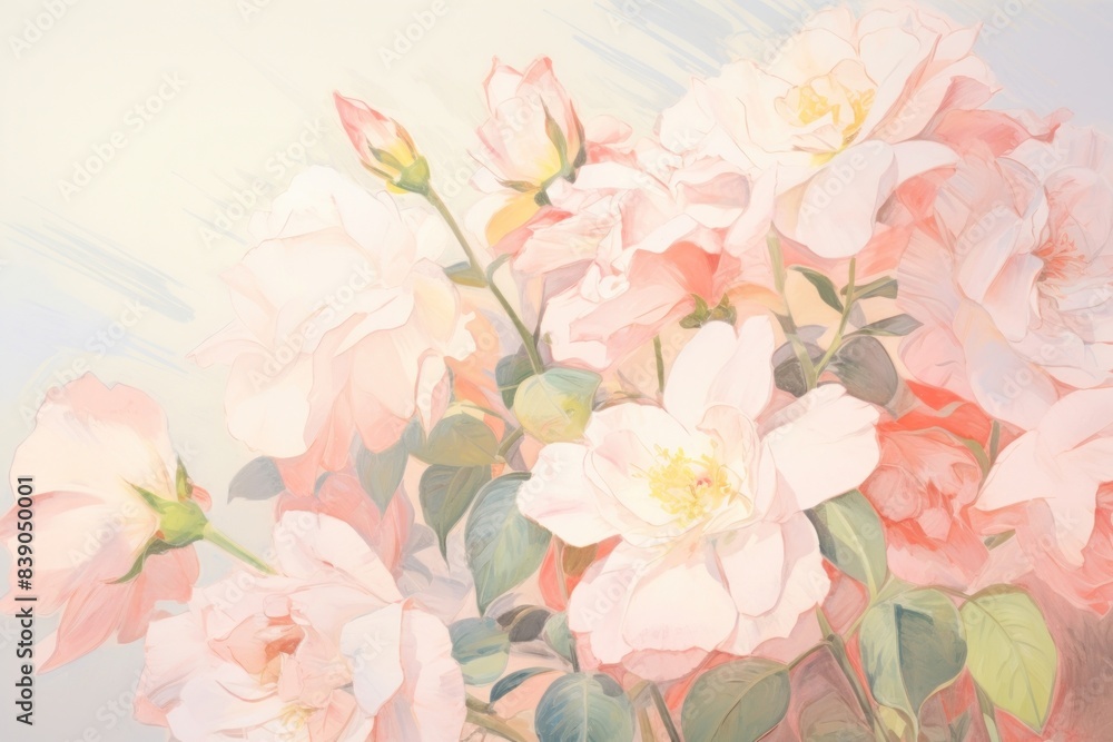 Roses backgrounds painting blossom. Roses backgrounds painting blossom.