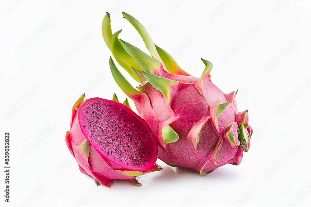 Dragon fruits isolated on white background Dragon fruits isolated on white background