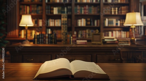 An Open Book in Library