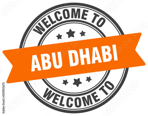 Welcome to Abu Dhabi stamp. Abu Dhabi round sign