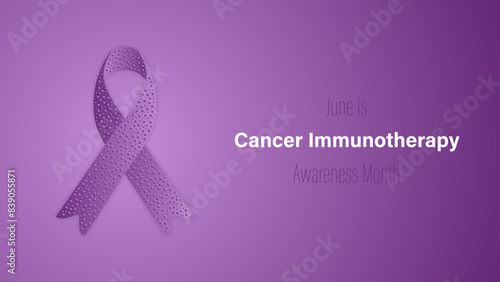 Cancer Immunotherapy Month, vector illustration photo