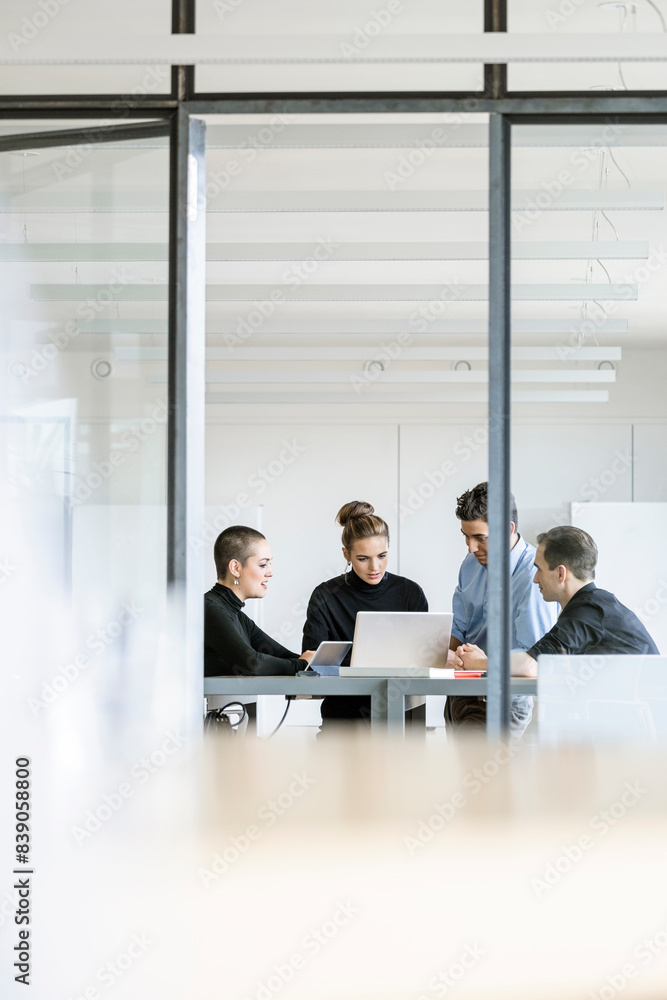 Young business people having a meeting in office