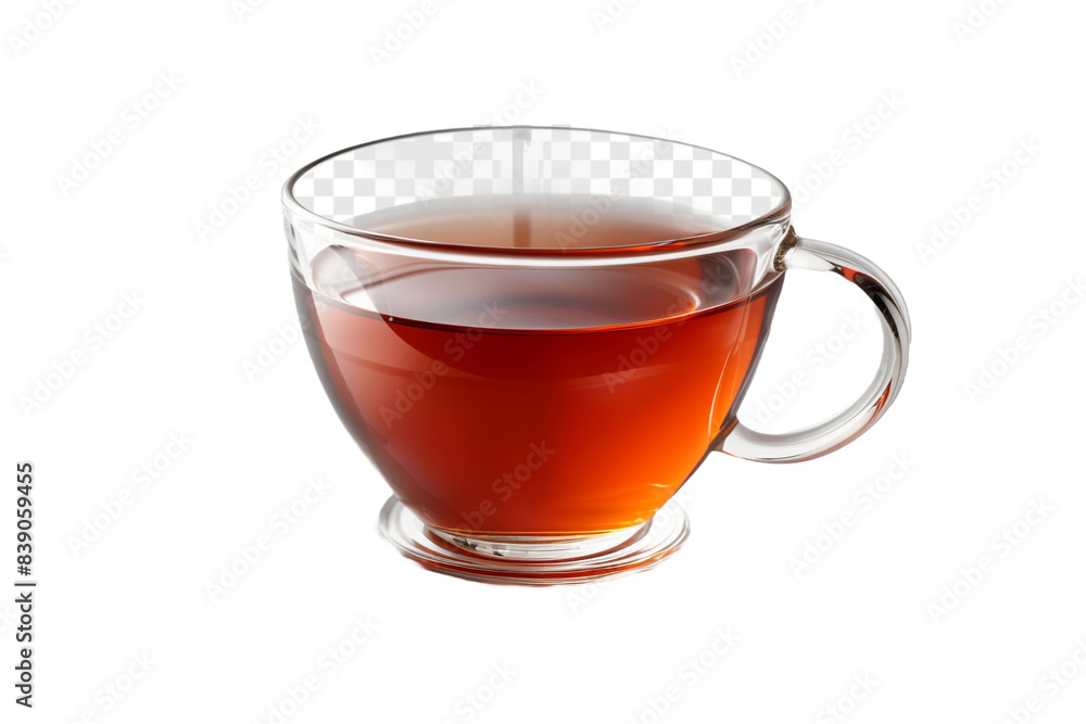 Glass cup of tea isolated on transparent background Glass cup of tea isolated on transparent background