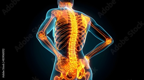 Lower back pain, x-ray view