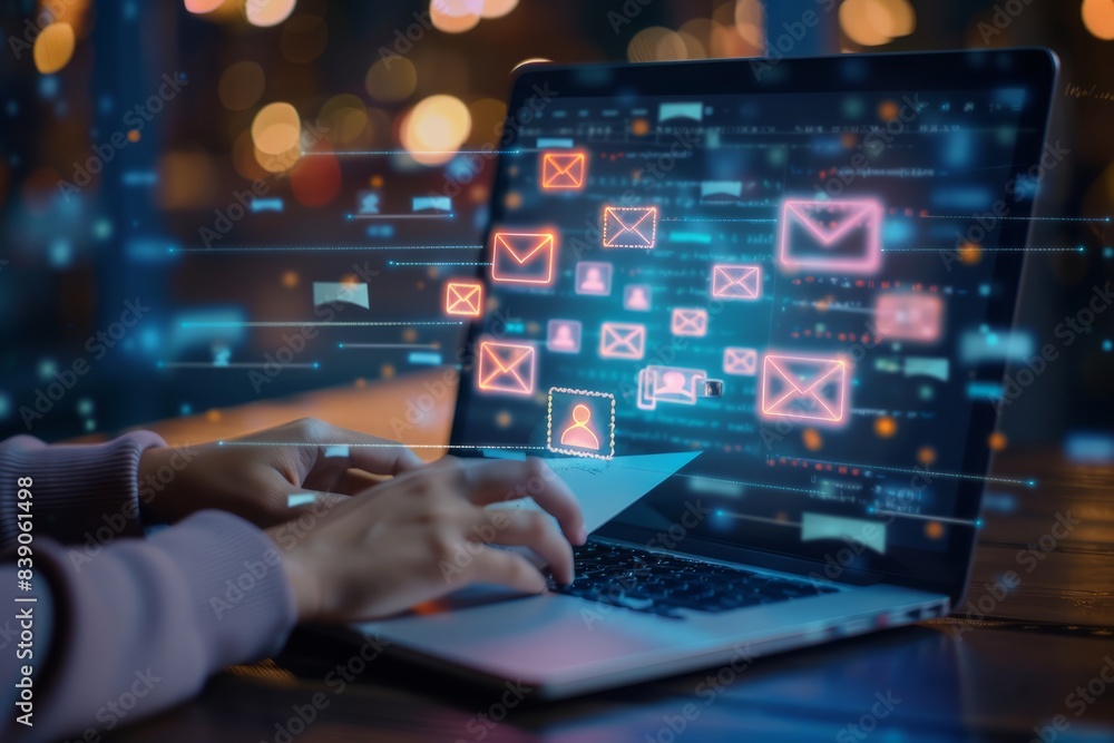 Email marketing concepts, email sent and received notification reminders, sales project managers in the customer list business in the email. Email marketing concepts, email sent and received notification reminders, sales project managers in the customer list business in the email.